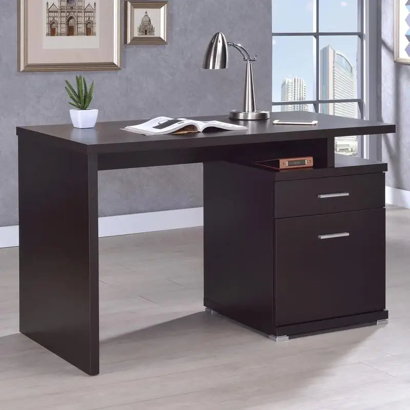 

Reversible 2-Drawer Office Desk in Cappuccino Finish