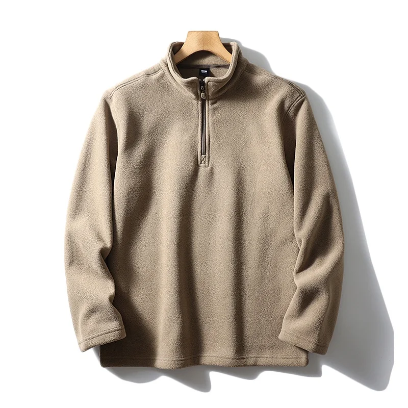 

Двусторонняя утепленная мужская толстовка на молнии с воротником-стойкой для активного отдыха на осень-зиму...