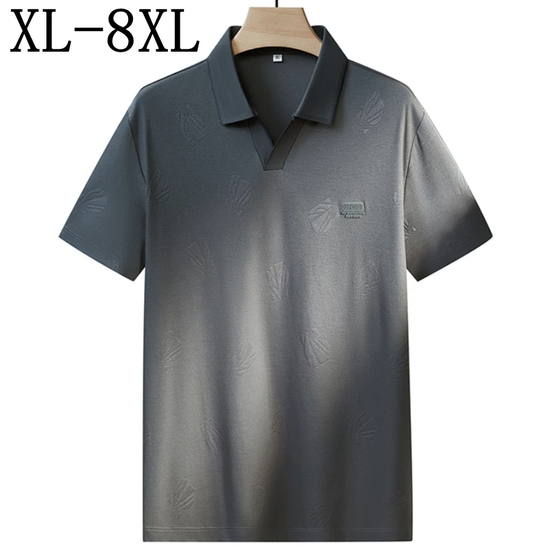

Мужские футболки-поло 8XL, 7XL, 6XL: Новинка 2026 года, летние, высококачественные, хлопковые, комфортные, модные, с принтом, дизайнерские.