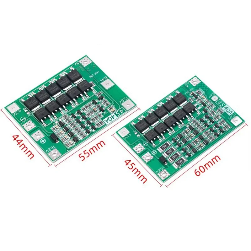 3S 4S 40A 60A Li-ion Lithium Battery Charger Protection Board 18650 BMS For Drill Motor 11.1V 12.6V/14.8V 16.8V With Balance