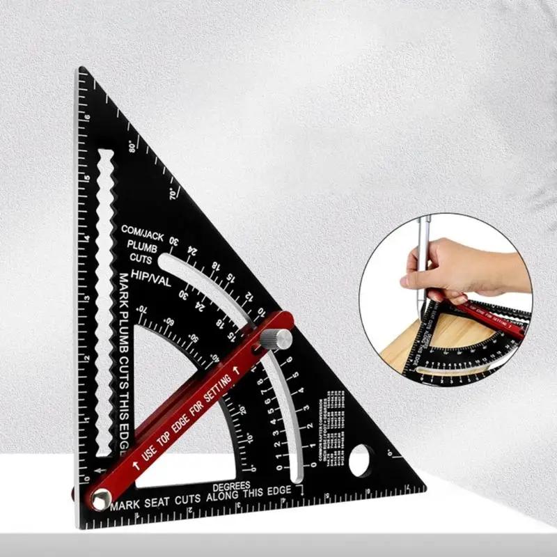 94PC Woodworking Tool Rafter Framing Square 7.5inch Layout Tool Combination Square