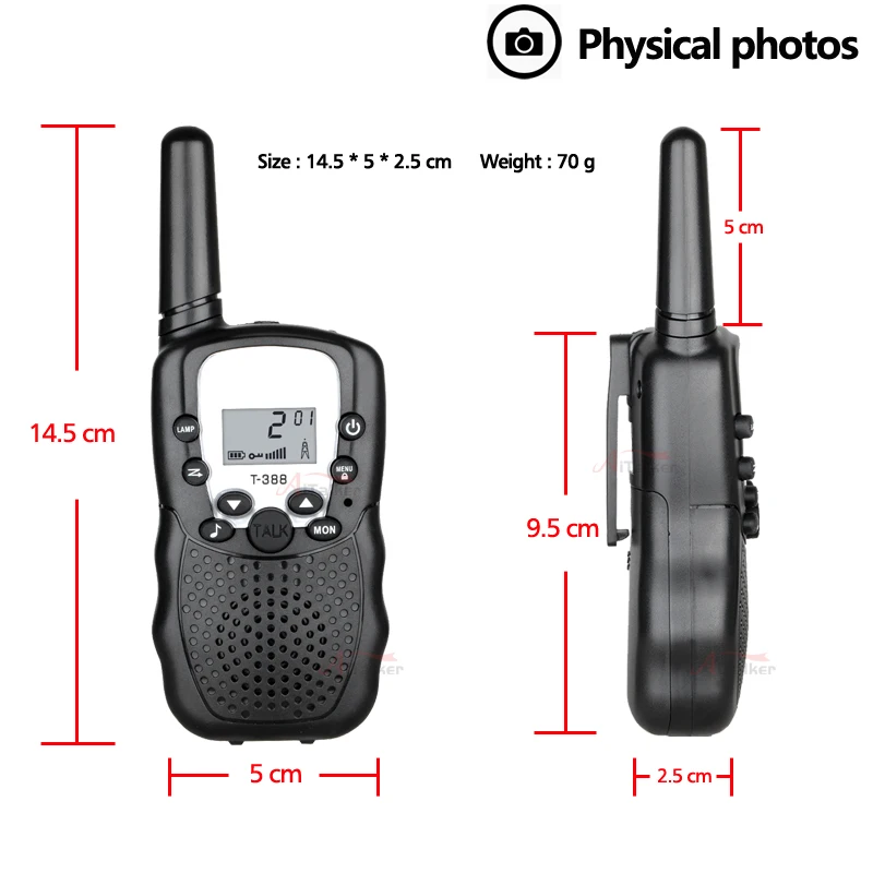 Meninos Meninas Handheld Transceiver Two Way Radio Mini Brinquedos Talki Walki Para Crianças Walkie Talkie Presentes de Natal Aniversário PMR FRS