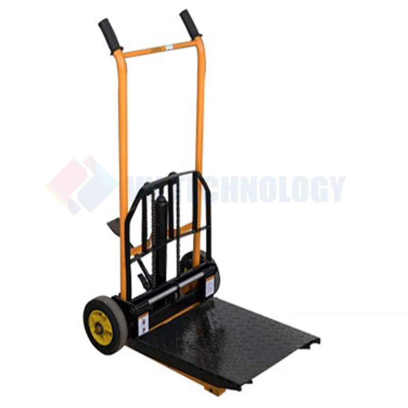 Manual Hand Pallet Stacker Small Forklift Mini Home Loading and Unloading Truck with Straddle Legs 200KG Load, 61\