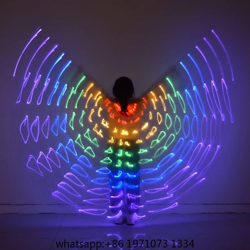 Children's belly dance costumes, butterfly wings, lamp backing decorations, props, and cloaks that glow
