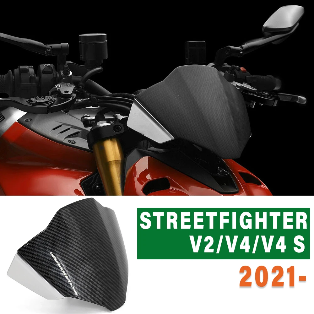

Streetfighter V 4/S V2 V4 2021 2023 Accessories Windshield For Ducati Motorcycle Windscreen Deflector Protection ABS Plastic