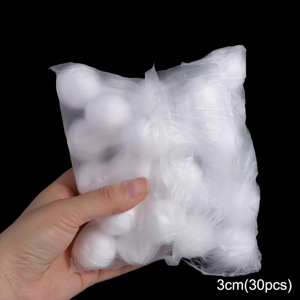 

DIY Supplies Mini Foam Balls Polystyrene White Christmas Balls Round Christmas Ornaments Holiday