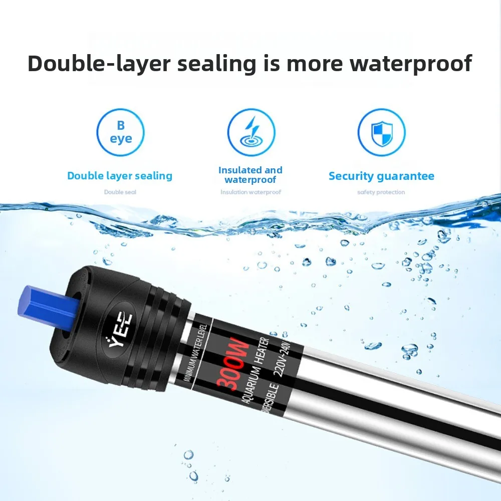 

Yee Fish Tank Heating Rod Turtle Heater Stainless Steel Power-Off with Automatic Constant Temperature Aquarium Heating Rod
