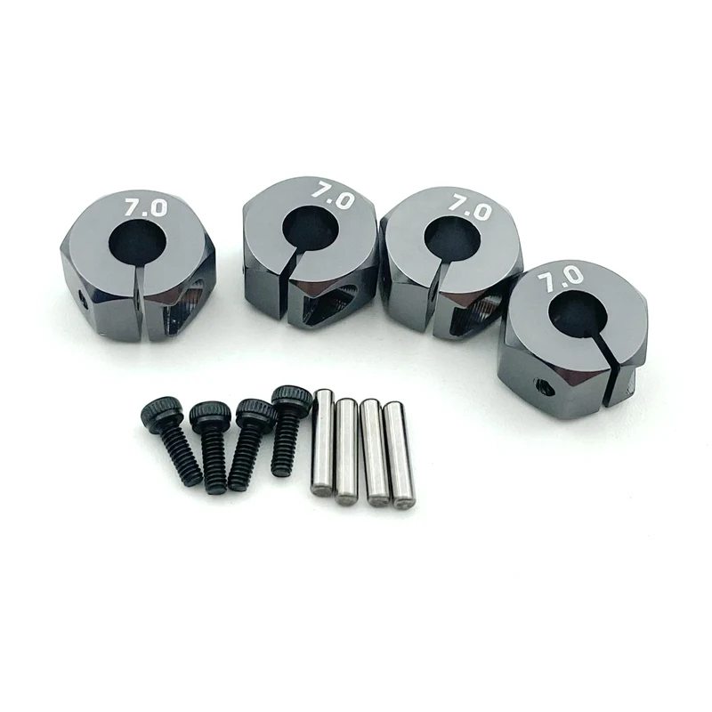 

4 Pcs Aluminum 5/6/7mm Wheel Hex 12mm Drive Hubs With Pins Screws For RC Car Crawler Trucks HSP HPI Tamiya Traxxas Slash