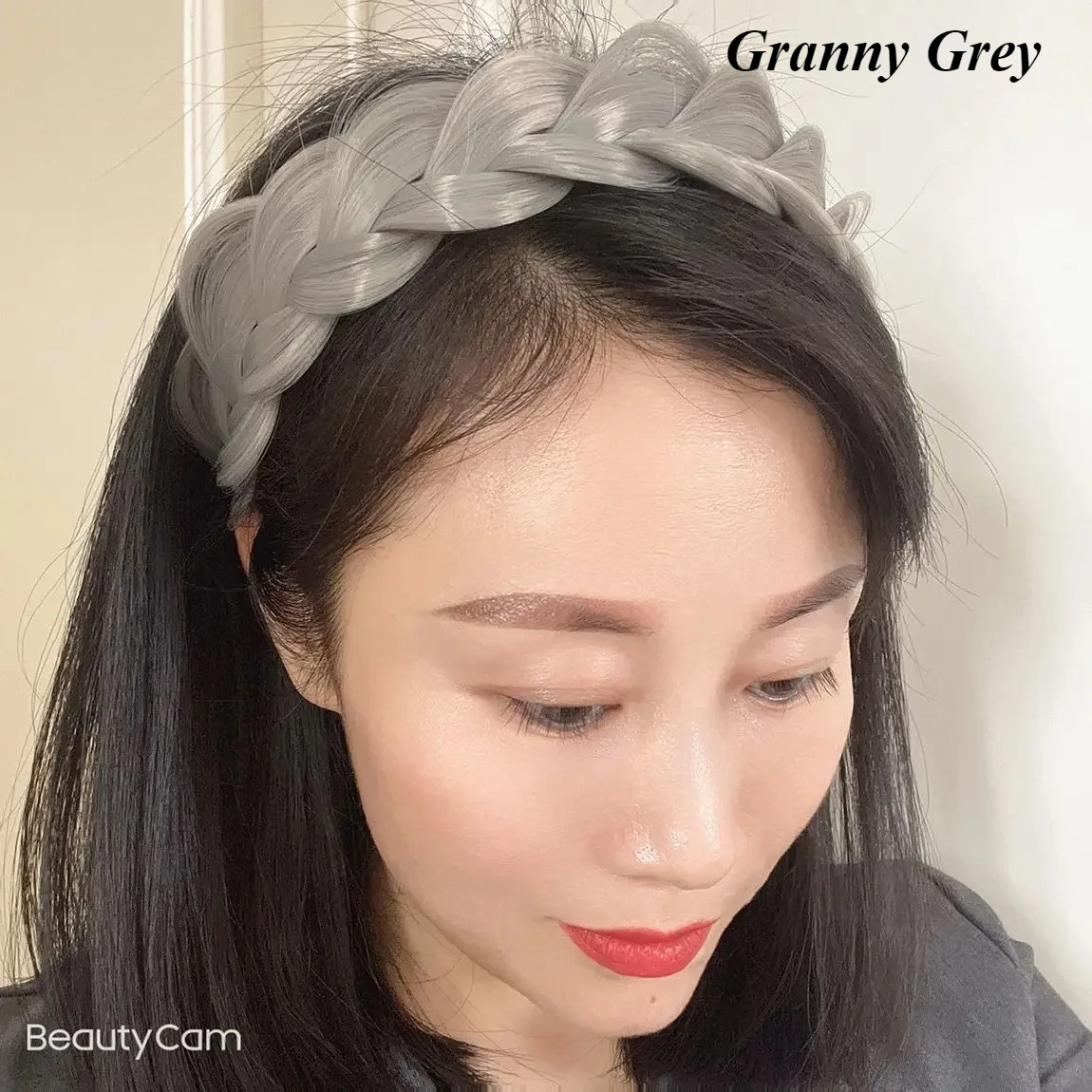 グラニーグレーウィジェットが女性のために目に見えないヘアバンドカバー,白いヘアバンド,ヘアアクセサリー