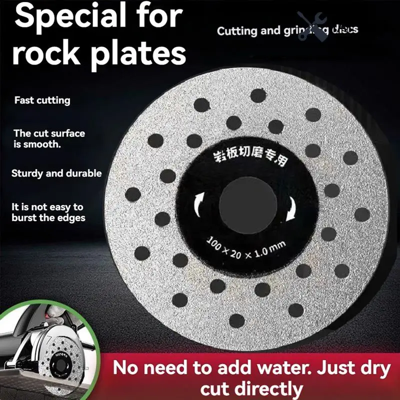 

5PCS Dia 100Mm Rock Grinding Cutting Disc Ultra-Thin Saw Blade Multi Hole Disc Marble Tile Glass Cutter Plate