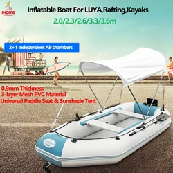 Juego de cubierta de aire para barco inflable, cámara de aire de 2,0mm, PVC grueso, malla de 3 capas resistente al desgaste, Kayaks, LUYA, 3,6-0,9 m, 2 + 1