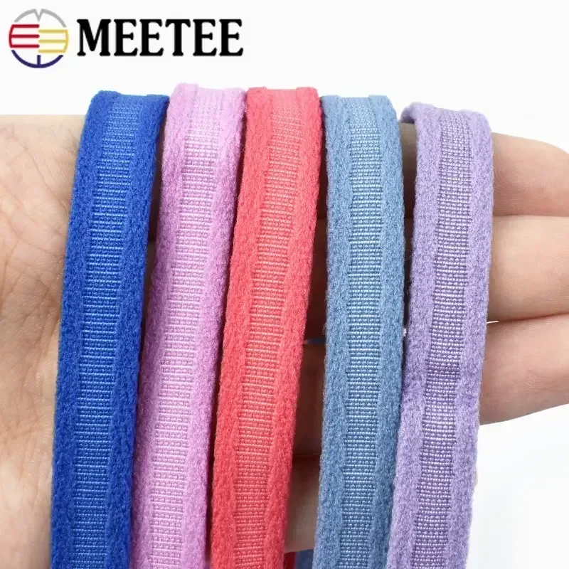 2/5/10/20M Meetee 10mm Colorful Nylon Bra Underwire Casing Elastics Band Plush Channeling Tape Underwear Lingerie Sewing Trim