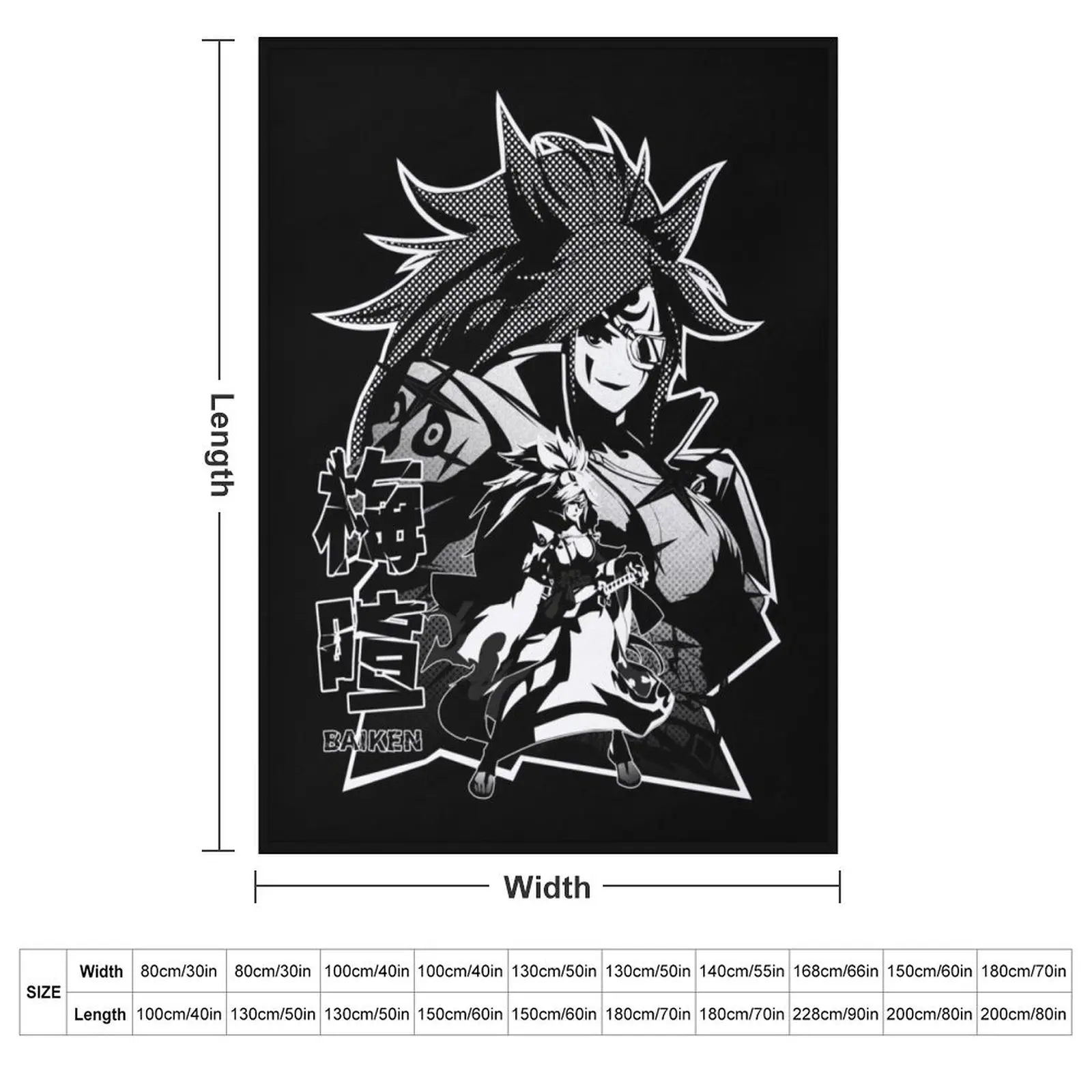 Baiken Black White Throw Blanket Large Thins Nap Shaggy Beautifuls Stuffeds Blankets