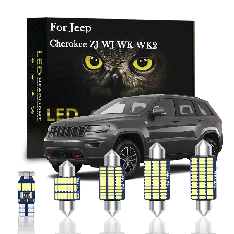 

Canbus Interior Lights LED For Jeep Grand Cherokee ZJ WJ WK WK2 Commander 1993 1996 1999 2005 2006 2007 2012 2014 2015