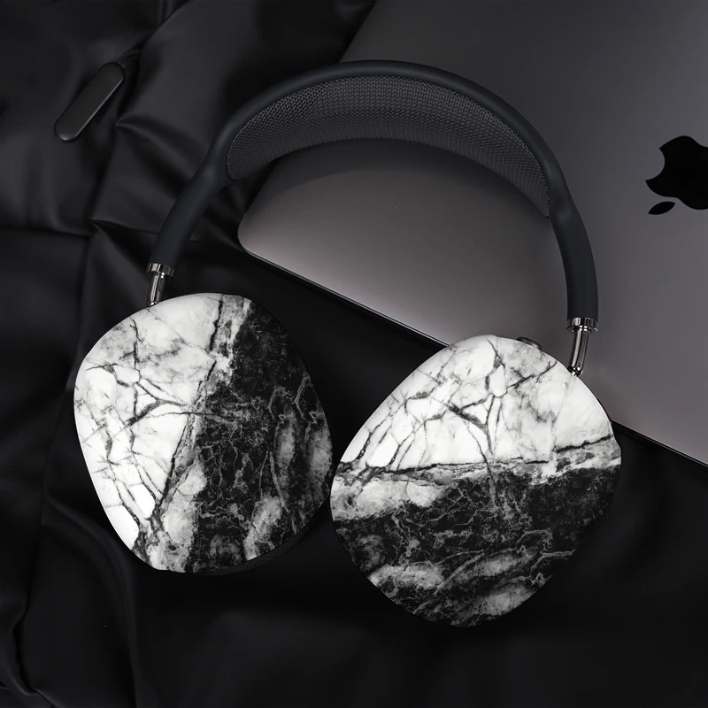 

Airpods Max Case Cover Trendy and Personalized Headphone Case Art Design Marble Patterned Resin Headphone Protective Cover Gifts