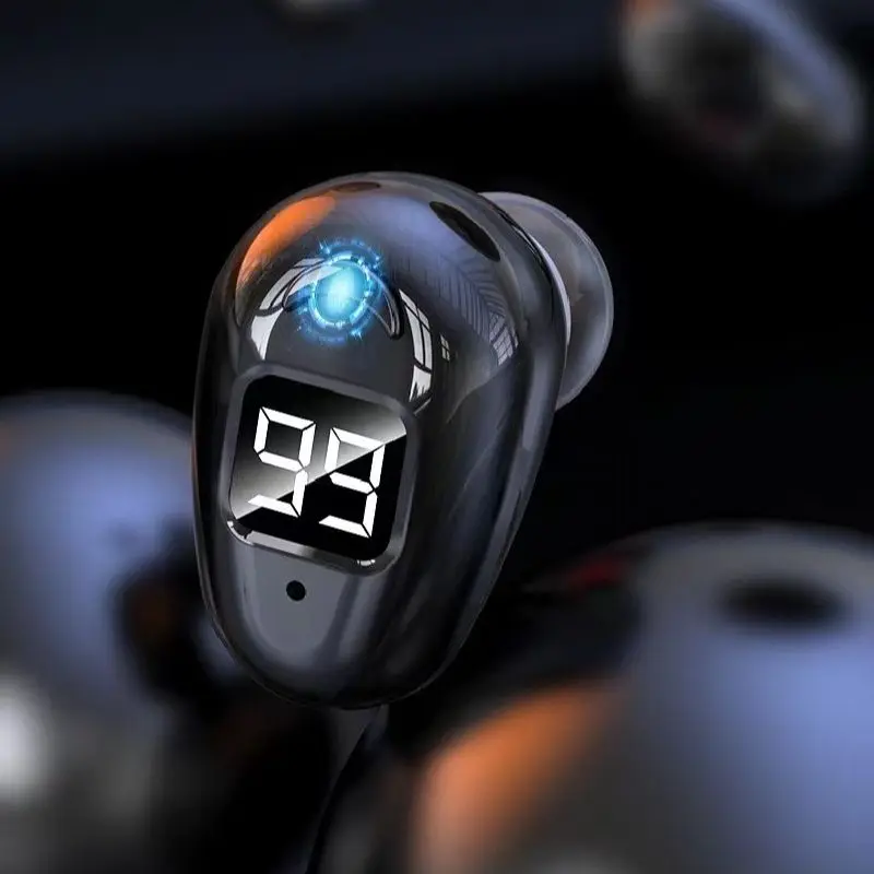 TWS سماعة بلوتوث متوافقة صغيرة في الأذن الرياضة مع هيئة التصنيع العسكري يدوي سماعة أذن رقمية لجميع الهواتف لهواوي سامسونج