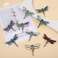 Fashion Shell Inlaid Dragonfly Brooch Pin Cartoon  Abalone  Corsage Clothing Accessories