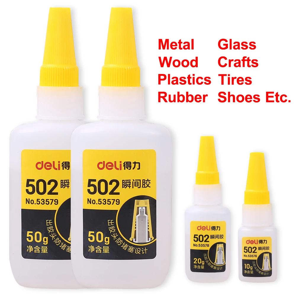 

Professional Super Glue Extra Strong 502 Fast Instant Adhesive Cyanoacrylate Hardware Metal Cars Wood Craft Hobby Seconds Bond