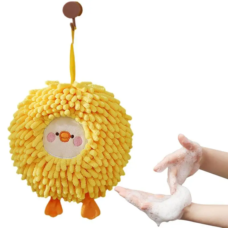 

Fuzzy Ball Hand Towel Quick Dry Hand Towels Hand Drying Puff With Loop Fuzzy Towel Ball High Absorbent Cleaning Supplies