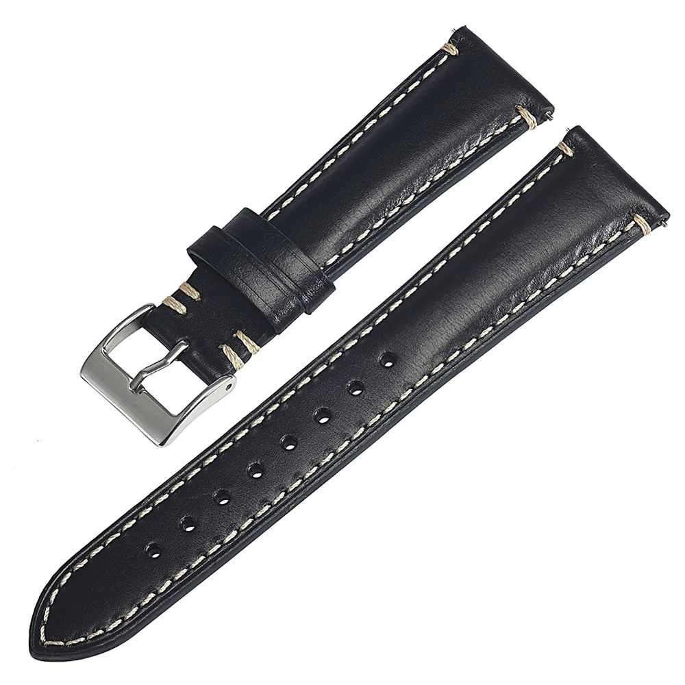 Italian Genuine Leather Watch Band Strap Handmade Vintage Watch Bands Top Grain Brown Green Watch Bands 20mm 22mm 24mm