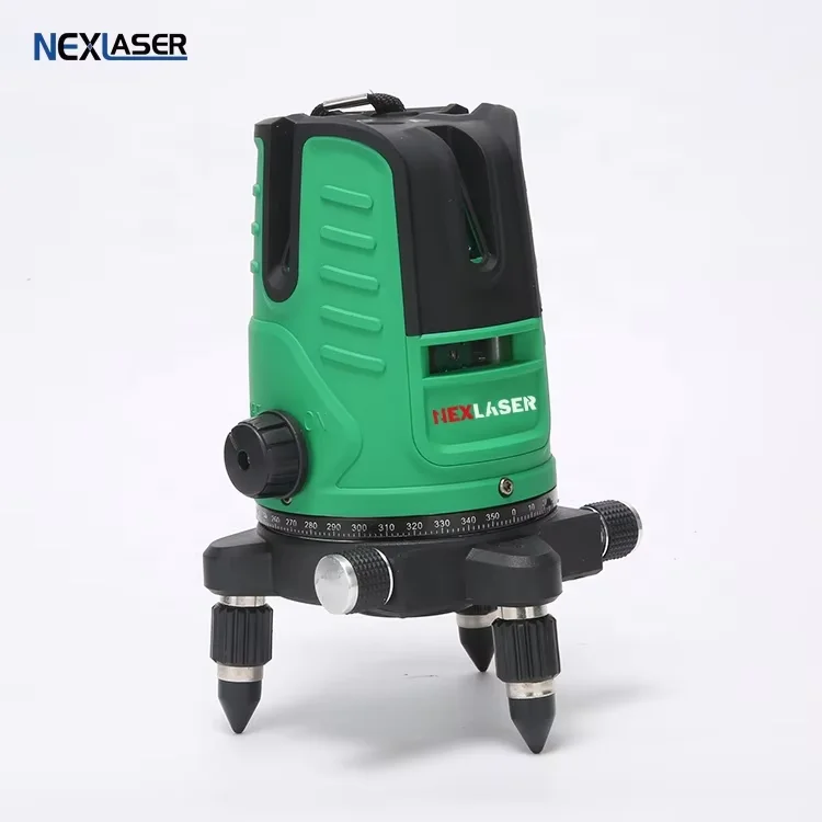 NFG520 Professional Industrial Grade Self-Leveling Rotary Laser Level 5 Green/Red Beam Lines Battery Powered