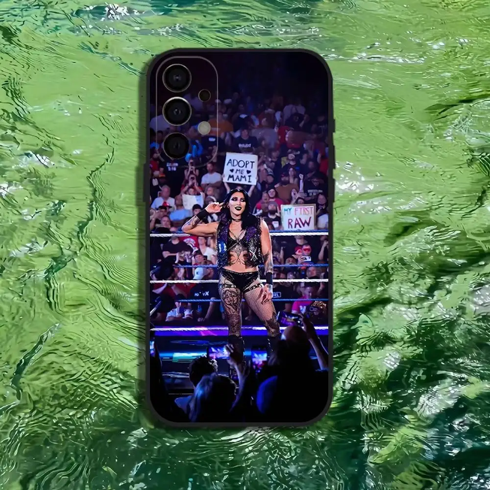 R-Rhea R-Ripley Wrestler telefoonhoesje voor Samsung S25,S24,S21,S22,S23,S30,Ultra,S20,Plus,Fe,Lite,Note,10,9,5G zwarte cover