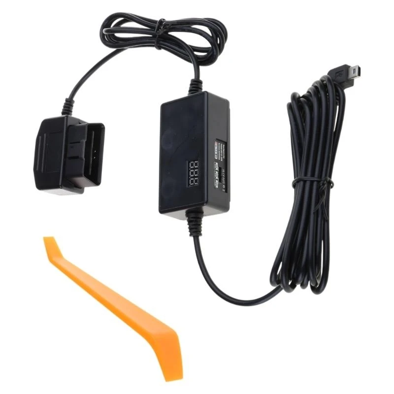 Kabel Daya OBD 62KA untuk Kamera Dasbor USB/USB C Adaptor Kabel Daya OBD Kabel Pengisi Daya Kamera dengan Konektor Tombol Sakelar