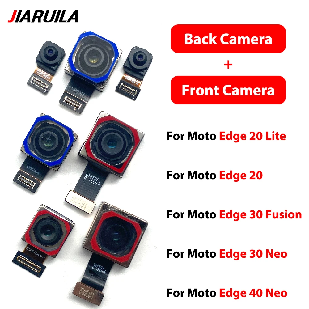 Nueva Cámara Frontal con Módulo de Cámara Trasera y Cable Flexible para Moto Edge 20 Lite 30 Fusion Neo 40 Neo
