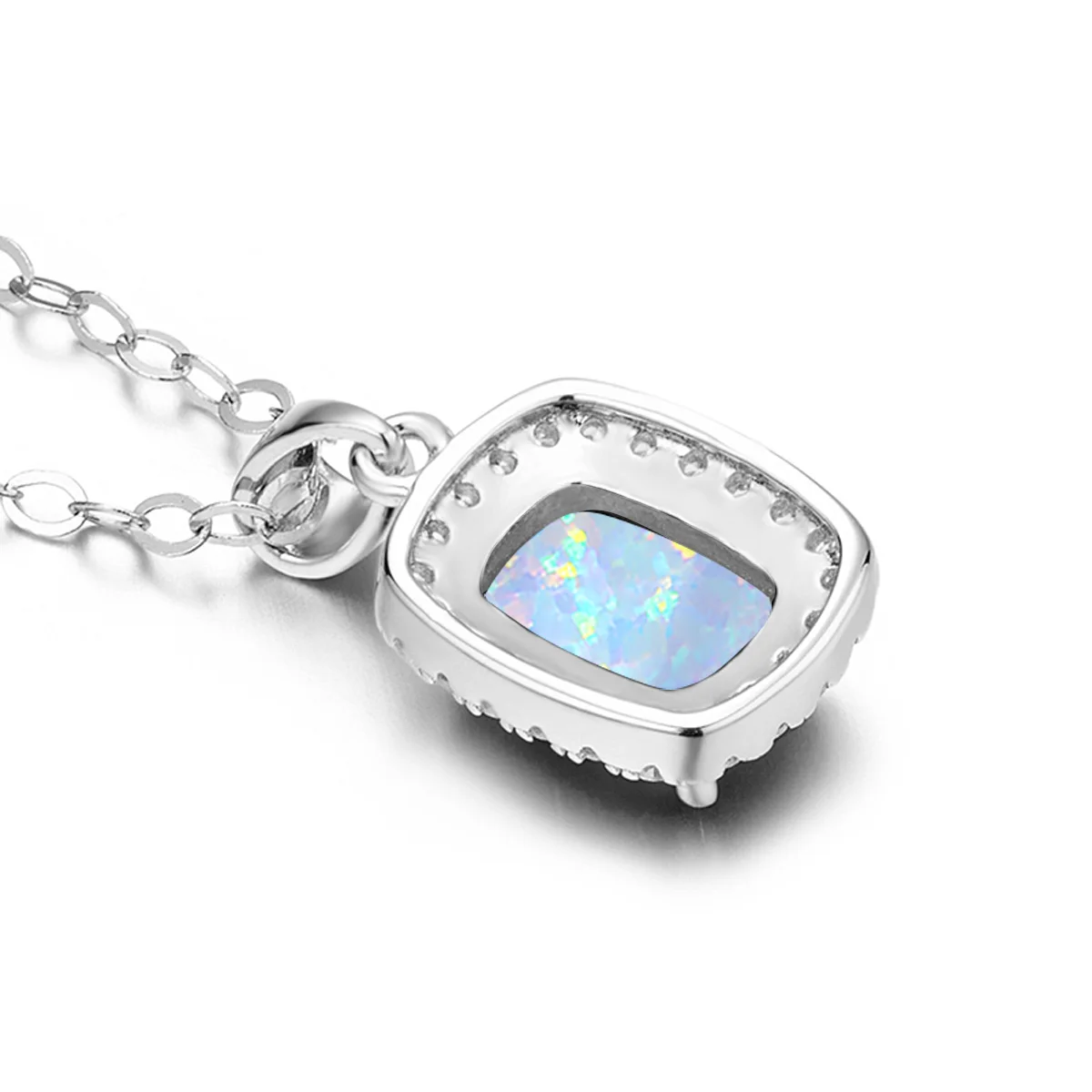 Vintage Opal Gemstone Pendant for Women Silver 925 Chain Crystal Zircon Necklace for Party Mother\'s Day Gift Trendy Fine Jewelry