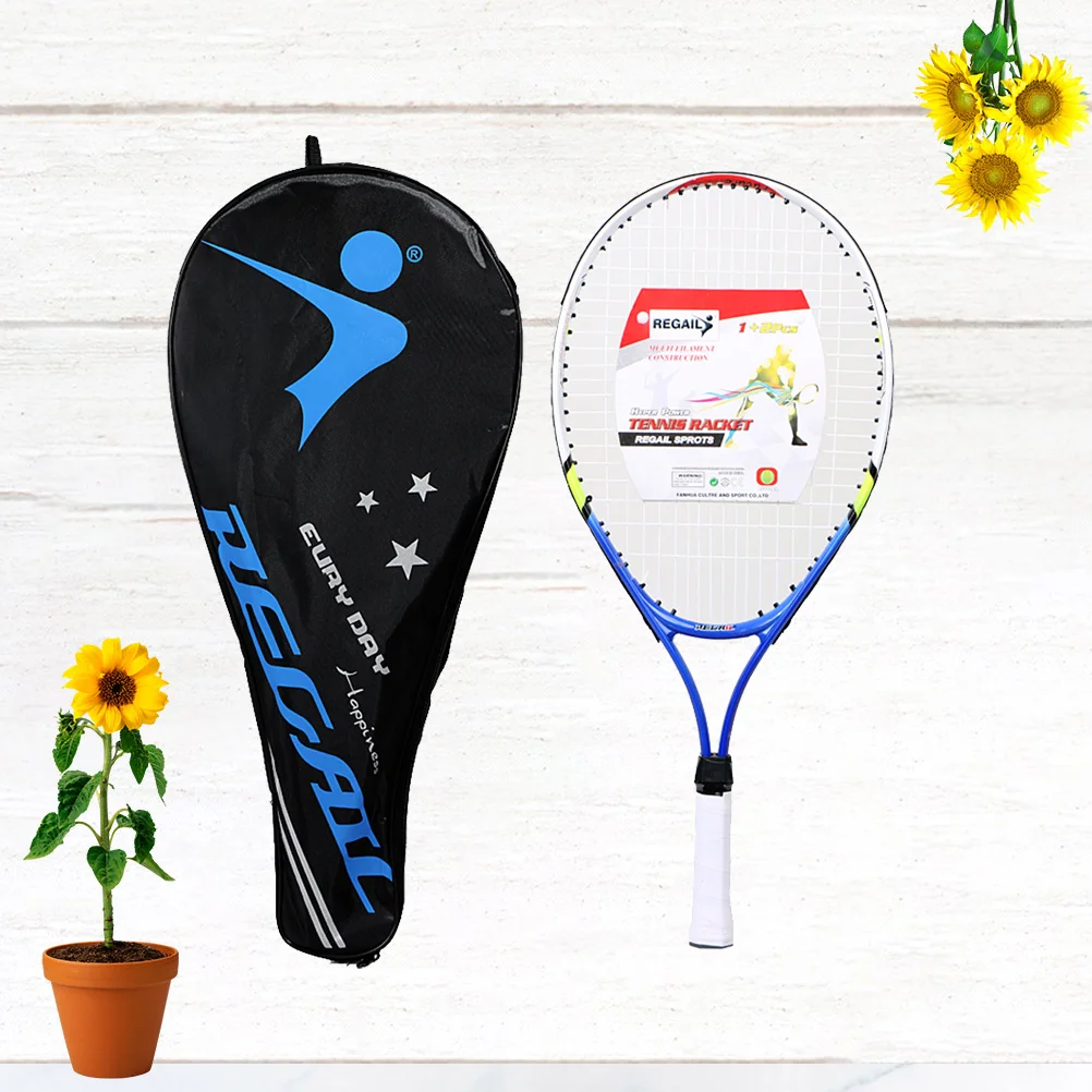 Kids Sports Toys Tennis Racket for Teens Parent-Child Game Professional Dedicated Blue Toddler