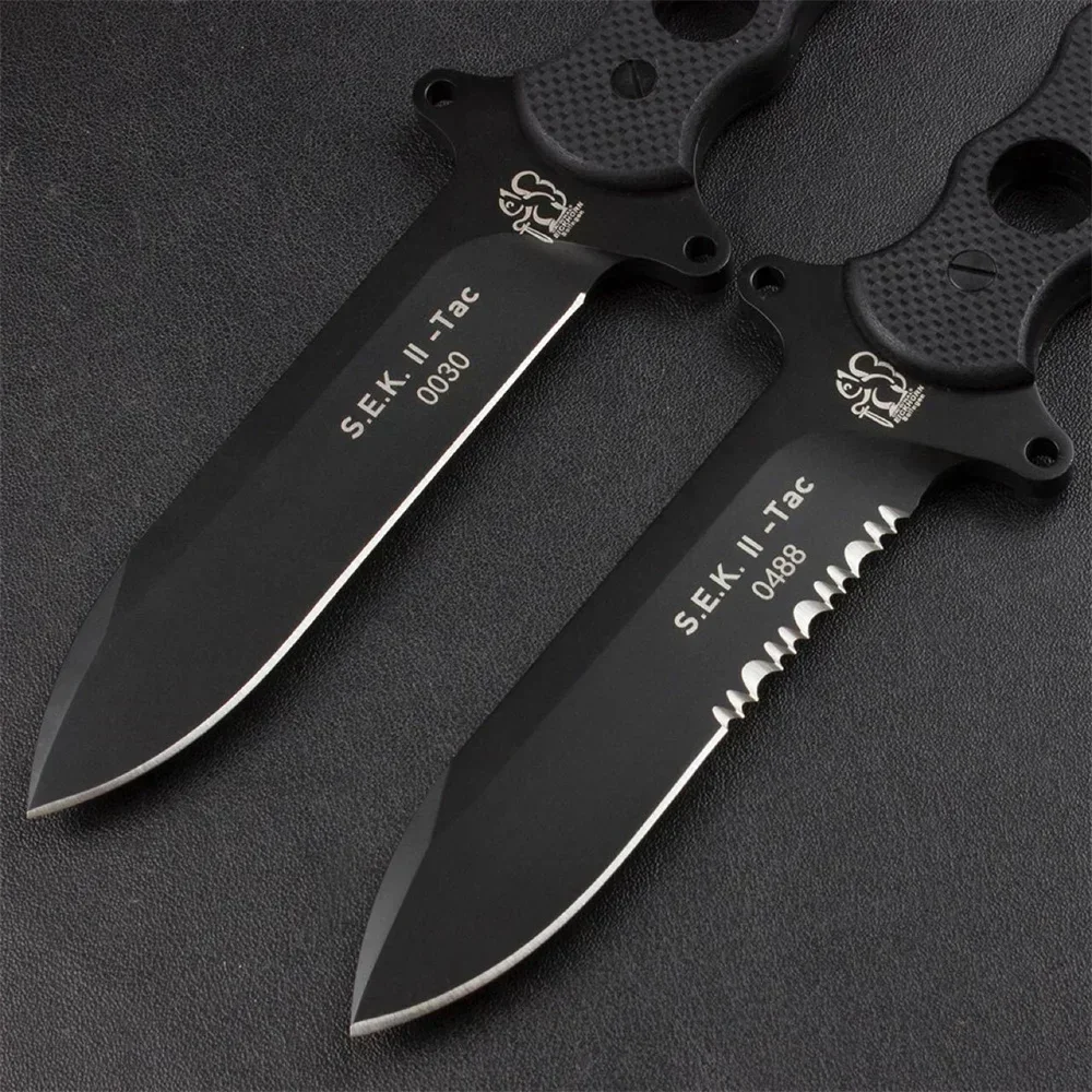 Eickhorn Solingen S.E.K. II TAC Military Tactical Straight Knife DC53 Steel Fixed Straight Blade G10 Handle Outdoor Hunting Tool