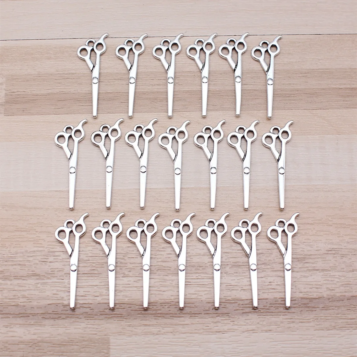 IFOCUS 20pcs/Lot Scissors Charms For DIY Jewelry Making Zinc Alloy 30x12mm/1.18x0.47inch