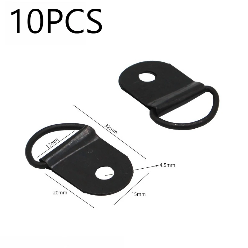 

D Rings Tie Down Anchors Ring Pull Hook Iron Lashing Ring Load Fit for For Car Truck Trailer RV Van Boat Cargo Accessories 10Pcs