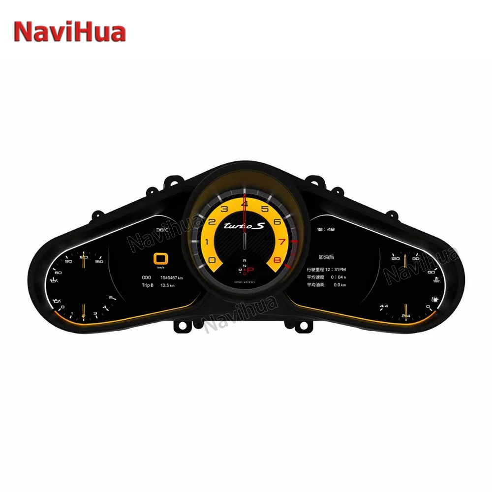 Navihua Car Auto Meter Speedometer Panel LCD Dashboard Digital Instrument Cluster for Cayenne Interior Upgrades To New