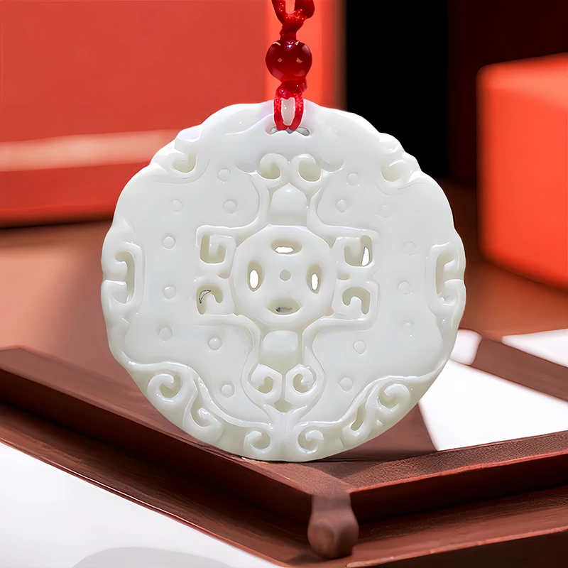 

Natural White Real Jade Phoenix Pendant Necklace Gemstones Gift Fashion Designer Carved Jewelry Accessories Stone Luxury Chinese