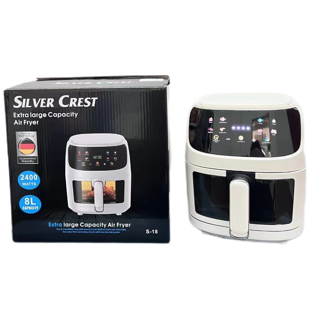 

Цифровой безвредный фритюрник Silver Crest 8L Liter, 2400 Вт, цена производителя, цифровой Ручной безвредный аппарат для жарки, печь 360