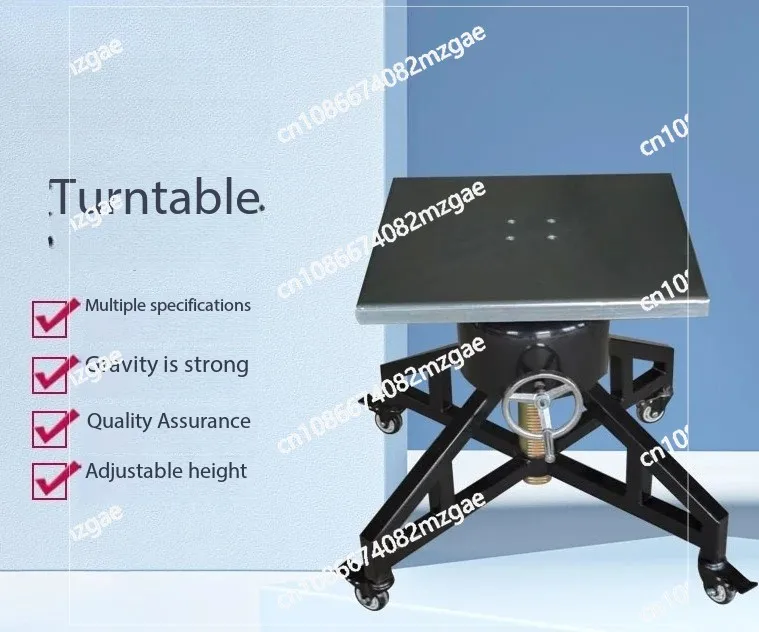 

Pottery Lifting Sculpture Turntable Movable Hand Crank for Art Academy Adjustable Sculpture Rotating Platform
