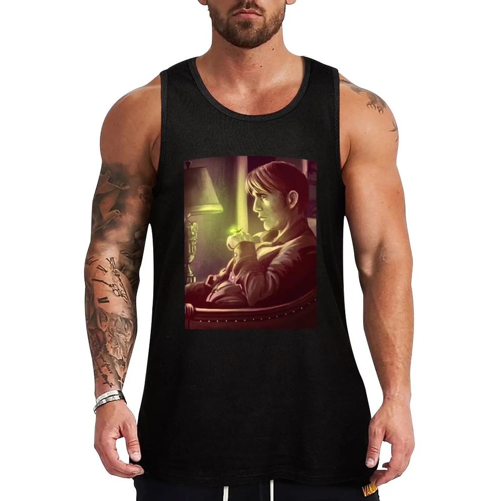 

Hannibal Lecter's Dream Tank Top Vintage Print Tank Top Retro Graphic Sleeveless Tee