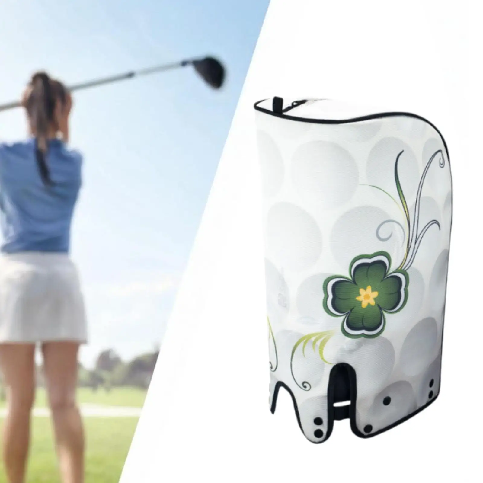 

Golf Travel Bag Cover with Snap Buttons Water Resistant Club Protection for Golf Course Travel Outdoor Driving Range Men Women
