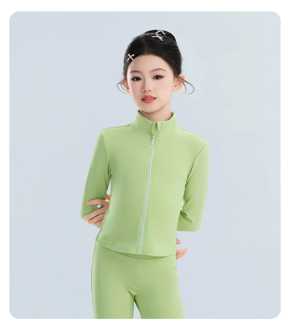 Kinder Warme Dancewear Tops Hosen Set Winter Fleece Ballett Outfits für Mädchen Tanz Praxis Leistung Kostüm – Detail 10