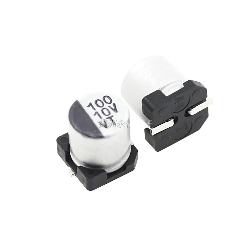 10 قطعة SMD مُكثَّف كهربائيًا 10V100UF 6.3*5.4/5*5.4 مللي متر SMD الألومنيوم مُكثَّف كهربائيًا #1