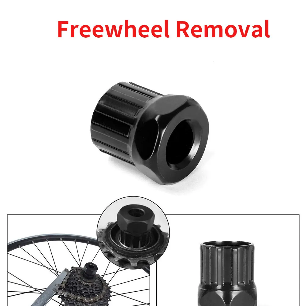 12 Tooth Bicycle Cassette Removal Tool Carbon Steel Freewheel Lockring Socket Wrench Bike Disassembly Maintenance Repair Tools
