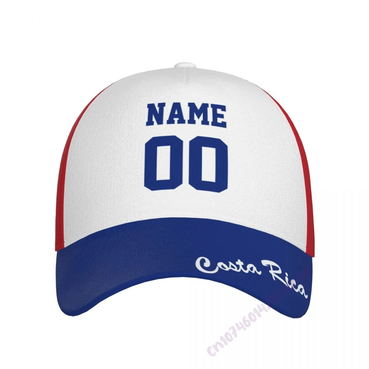 Custom Name Number Costa Rica Country Flag 3D Print Summer Sun Baseball Cap Breathable Adjustable Men Women Outdoor Soccer Hat