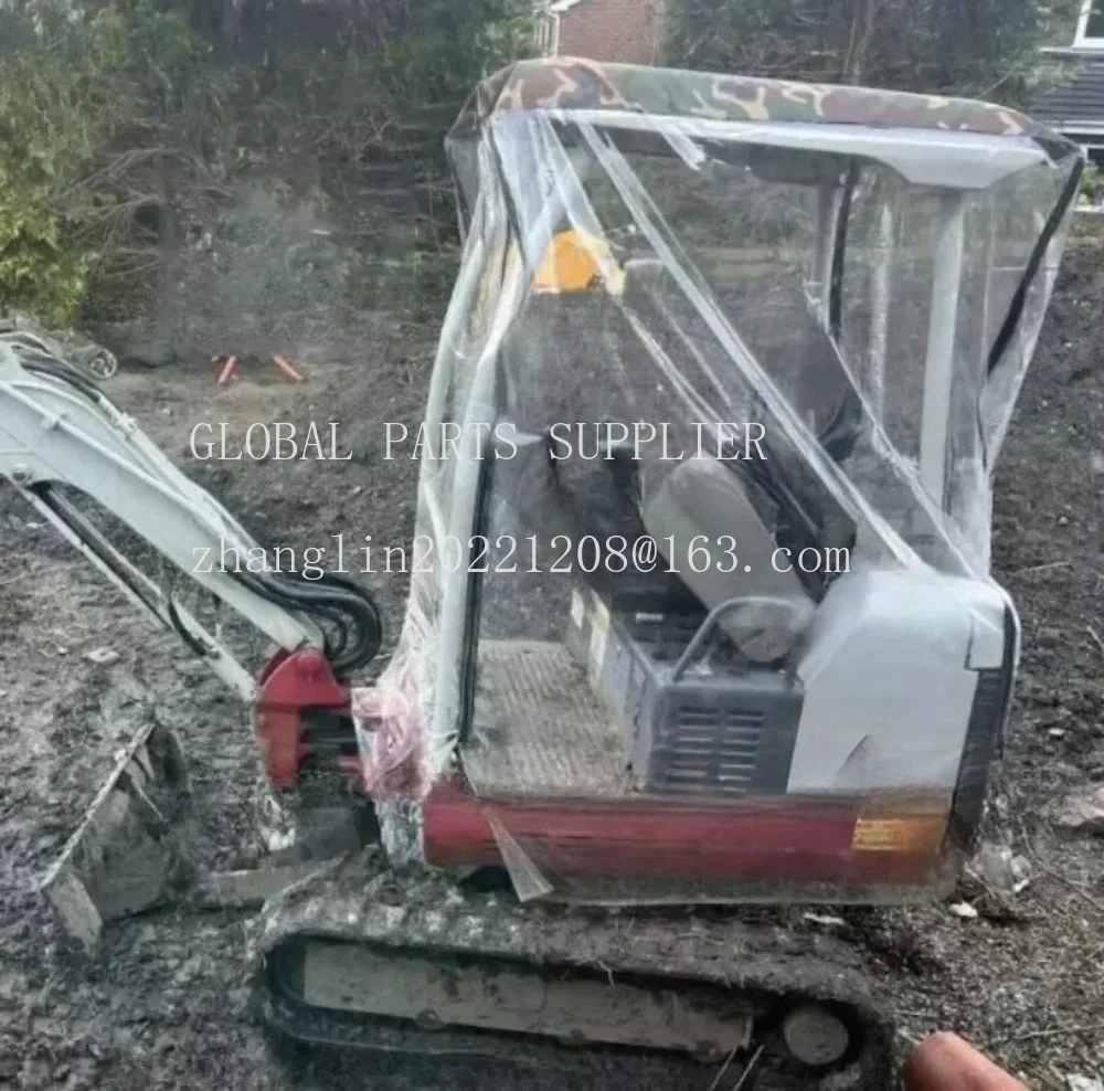 1pc Transparent Plastic Cabin Protective Shelter Mini Excavator Car Cover Warm Awning Pvc Windproof For Takeuchi TB016