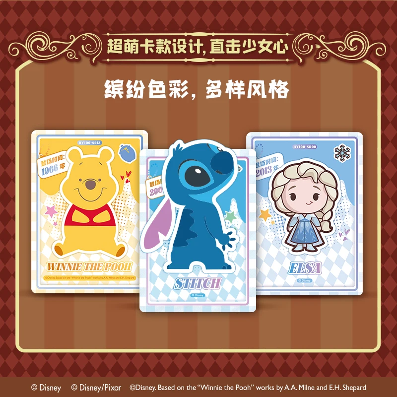 Echte kaart. Fun Disney 100-carnival-serie ruilkaarten kinderen Mickey Friends Zootopia Stitch Bear Collection Card Toy Gifts