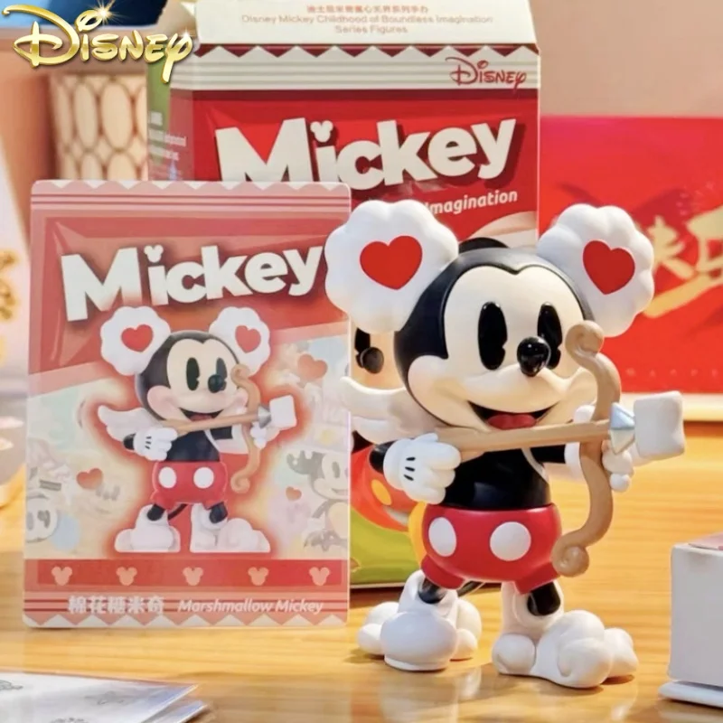 New Disney Mickey Mouse Boundless Series Blind Box Toys Cute Colorful Handmade Model Ornament Mystery Box Children Birthday Gift