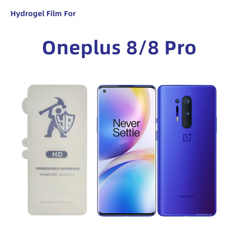 

3pcs Clear Hydrogel Film For Oneplus 8/8pro Screen Protector For Oneplus 8 Pro HD Protective Film Not Tempered Glass