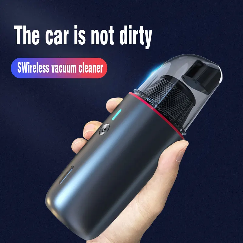 Mini 6000PA Vacuum Cleaner Cordless 90W Strong Cyclone Suction Portable Rechargeable Vacuum Cleaner Wet/Dry Auto for Car Home