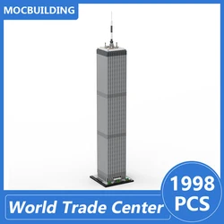 World Trade Center 1:800 Scale Model Moc Building Blocks Diy Assemble Bricks Architecture Educational Creative Xmas Toys 1998PCS