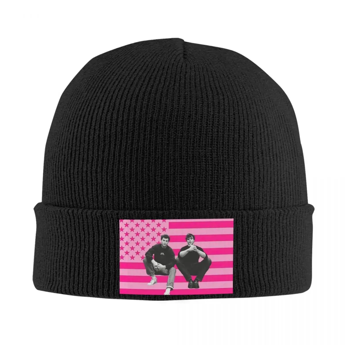 Cooper Koch Nicholas Chavez Pink Flag Knit Hat Beanie Winter Hat Warm Fashion Cap Men Women